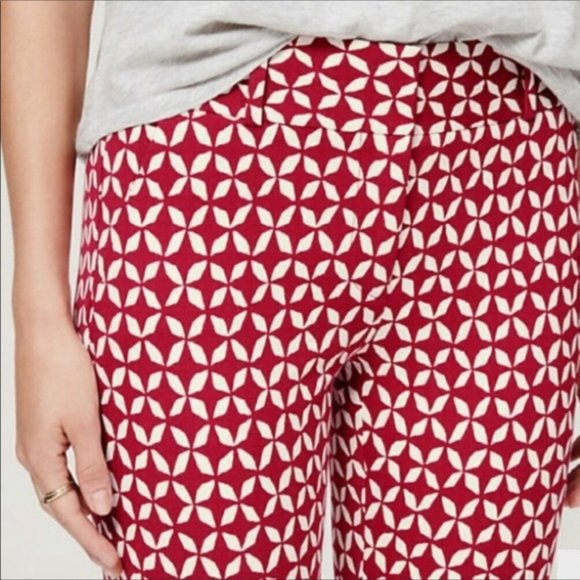 LOFT Pinwheel Julie Skinny Pant - Size 0 - Picture 5 of 10